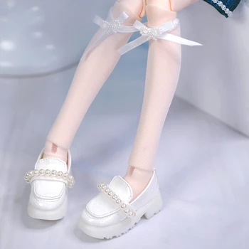 Обувки за кукли BJD е подходяща за универсални малки кожени обувки за кукли BJD 1/4 размер; обувки на висок ток с квадратни пръсти; аксесоари за кукли