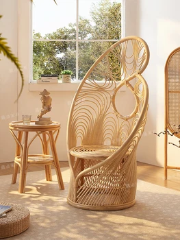 Ротанговое стол в ретро стил от този ратан, стол за почивка и закуска Phoenix Chair High Sense