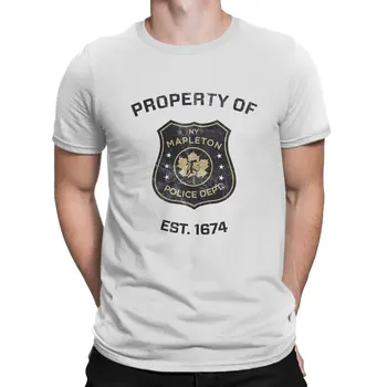 Собственост Mapleton Police Мъжка Тениска The Leftovers TV С Кръгло Деколте И Къс Ръкав От 100% Памук, Забавна Идея за Подарък с Високо Качество