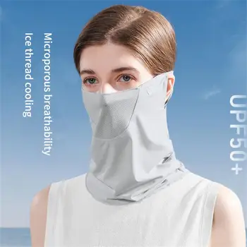 Солнцезащитная маска от ледената коприна, За жени и мъже, лятна бързосъхнеща маска за лице с защита от uv, Дишаща защита на врата, превръзка на главата, шал на ухото