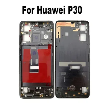 Средната рамка за Huawei P30 Предния на задния панел Bezel LCD дисплей, който Поддържа корпус на Притежателя на предния панел ele-L29-L09-AL00