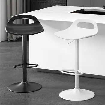 Стилни въртящи се столове за салона на бара, бяло скандинавски стол с лесен регулируема облегалка, модерен черен минималистичная мебели Sandalye