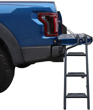 Универсална сгъваема стремянка за багажника на камион е Подходящ за Nissan Navara NP300/Frontier D23 2014-2022 вземе подножието на стълба