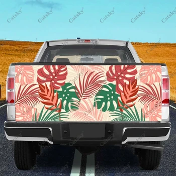 Цветни стикери в тропически стил за коли, украса задната част на камиона, боядисване, стикери за модификация на автомобила, аксесоари за автомобили, стикери на задната част