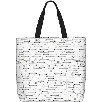 Чанта-тоут с плодов принтом в художествен стил, множество пазарска чанта, удобна чанта на едно рамо с цип голям капацитет