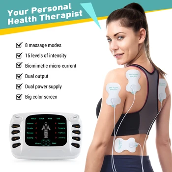 Электростимулятор мускулите на тялото EMS, Акупунктурный масажор за отслабване Десетки, цифрова терапия за гърба, врата, грижа за краката
