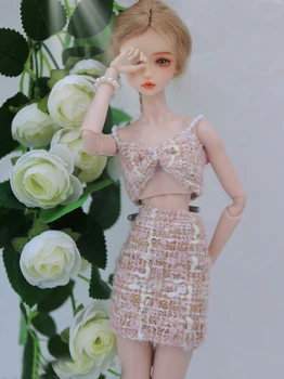 комплект дрехи в стил lady/розов топ + пола/ облекло за ръчно изработени кукли 30 см за 1/6 Xinyi FR ST Барби Кукли/играчки за момичета