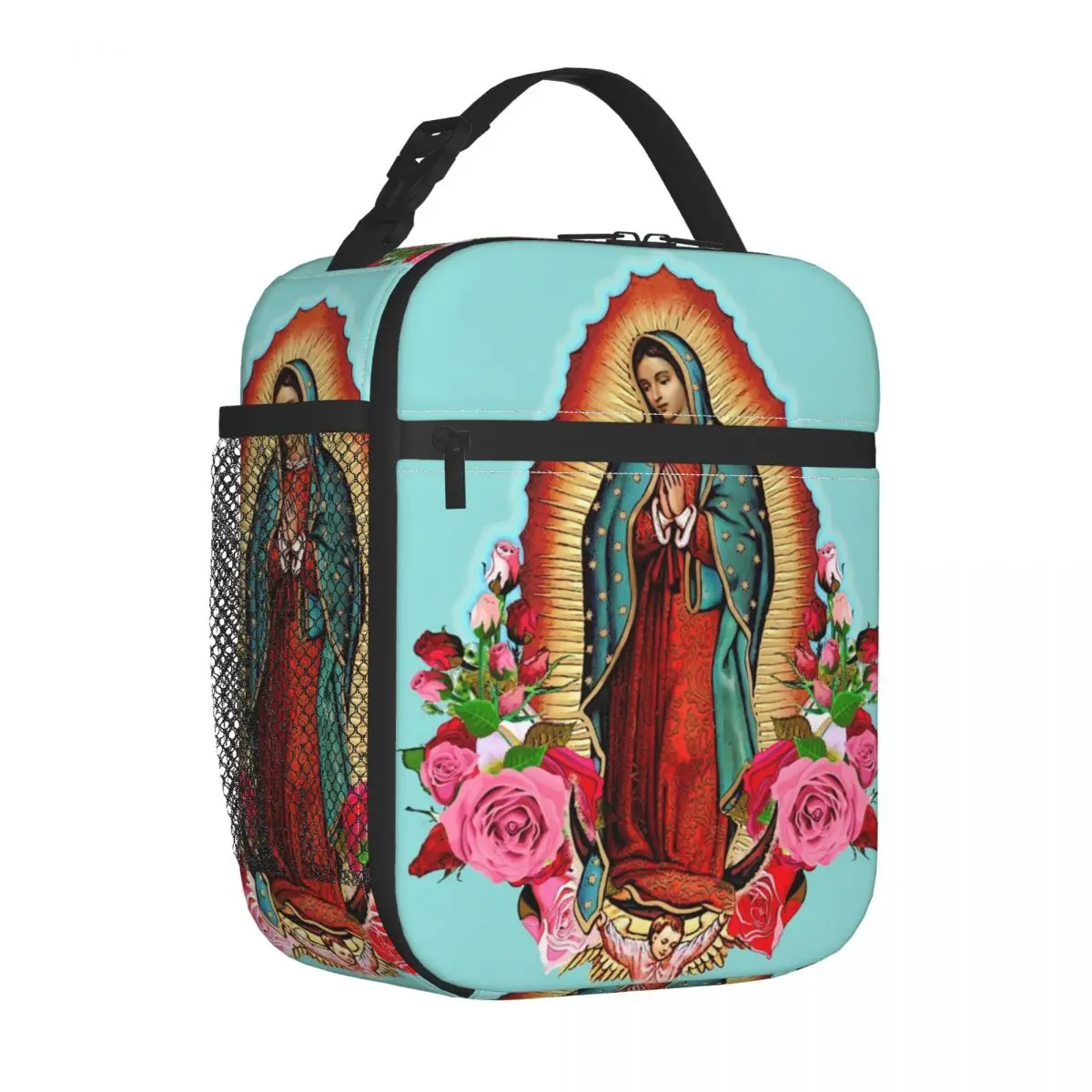 Богородица Гваделупская Мексико Дева Мария Изолирани пакети за обяд Контейнер-хладилник за хранене Кристиан Католически Мъкна Обяд-бокс Чанта за хранене Изображение 0