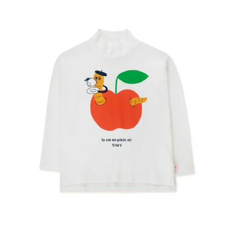Висококачествена Дизайнерска Детска тениска 2022AW, Есенни Тениски С дълъг Ръкав За Деца, Основни Тениски с Хубав Дизайн За Деца Изображение 4