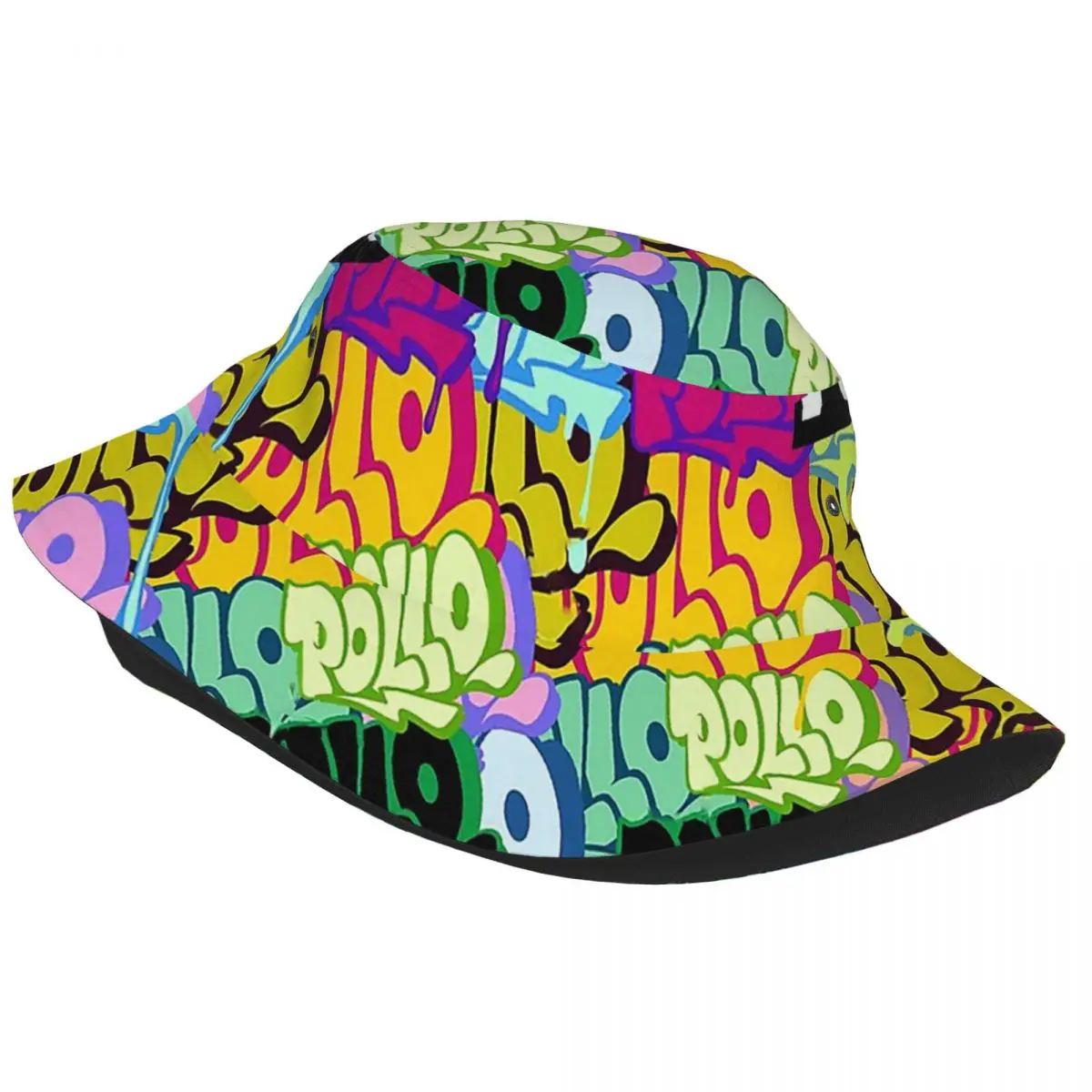 Цветни шапки-ведерки с графити за мъже и жени, лятна шапка-флопи за пътуване, уникални, сгъваеми шапки за туризъм, риболов, споделяте шапка Изображение 1