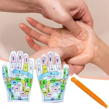 1 бр. масажна ръкавица за акупунктурните точки, Масажен меридиан, Китайската Културна илюстрация, Кондиционирующая медицина, терапия, Традиция ръце Z7C9