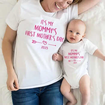 1бр часът на мама Първият Ден на Майката 2023 Мама и Аз съм В Същото Премяна 1st Mothers's Day Party Носете Дрехи като Подарък на майка ми