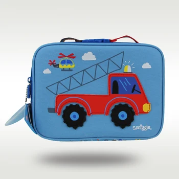 Австралия Smiggle оригинална детска чанта за момчета в синьо автомобили чанта за обяд bento плодови чанта училищна чанта 9 инча