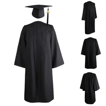 Бала дреха с цип, унисекс, матиран, свободно намаляване, халат за бакалавър, халат за възрастни, халат за бакалавърска степен Учебен комплект дрехи