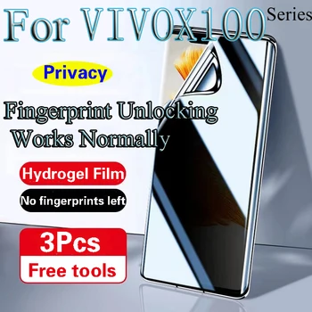 Гидрогелевая Филм X100Pro Със Защита От надзъртане За VIVO X100 Pro Privacy Screen Protector X100 Работи За Отключване на Пръстови отпечатъци