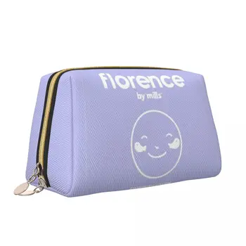 Голям голям лилаво косметичка Florence By Mills, водоустойчив косметичка, женствена чанта за миене на съдове, набор от тоалетни принадлежности