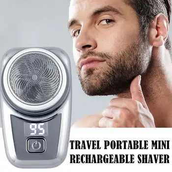 Професионална машинка за подстригване самобръсначка за оформяне на брада, Преносим мини-самобръсначка за бутални бръснене 6 USB-зарядок за мъже Y2P6