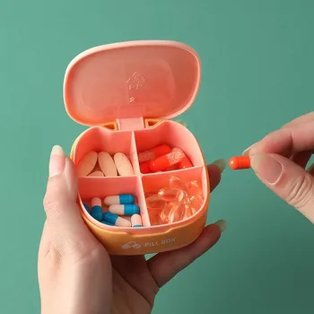 Пътна малка кутия за лекарства, преносима запечатанная кутия за лекарства, мини-пълен кутия за лекарства, кутия за съхранение на лекарства