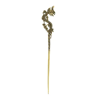Стара шнола във формата на дракон, с Медна пръчка за коса в ретро стил, Традиционни пръчици за прически Hanfu, части за прически, Перуки-жени 15,5 см